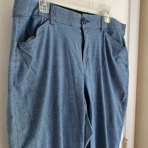 Lane Bryant chambray trousers